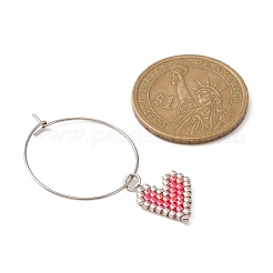 Стеклянное сердце AJEW-JO00191