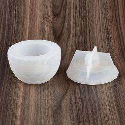 Stampi in silicone per tazze di candele fai da te rotonde sfaccettate&nbsp;LS-DIY-Q037-07B