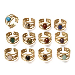Anillos abiertos para puños de acero inoxidable 304&nbsp;RJEW-F213-03G