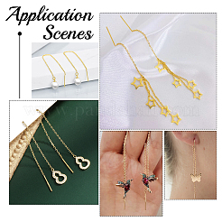 10 шт. латунные серьги-гвоздики&nbsp;KK-BBC0002-60