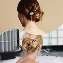 2шт 2 вида деревянных палочек для волос OHAR-CN0001-03