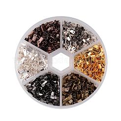 1 коробка 1380шт 6 цвета железные складные обжимные концы IFIN-JP0008-01