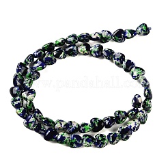 Hebras de cuentas de turquesa sintéticas impresas con aerosol&nbsp;TURQ-P002-01A-01