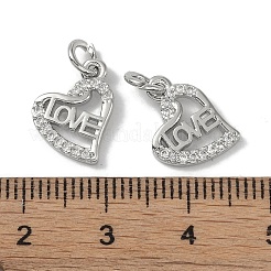 Латунные микропаве прозрачные подвески с фианитом&nbsp;KK-S367-14B