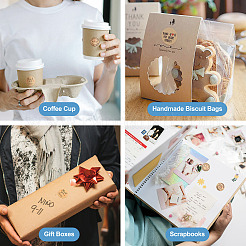 4 рулон бумажных наклеек 4 видов со словом «спасибо»&nbsp;STIC-TA0001-03