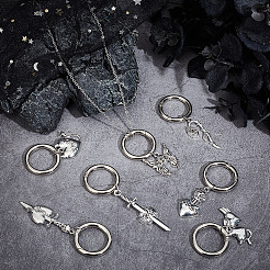 16 шт. 8 подвески для обуви из сплава в готическом стиле HJEW-AB00630