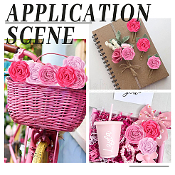 1 комплект самоклеящейся нетканой ткани с розами&nbsp;DIY-SC0032-32B