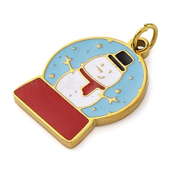 Pendentifs en acier inoxydable 304 émaillé avec placage ionique (IP) sur le thème de Noël&nbsp;STAS-Z104-01G-02