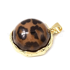 Pendentifs en résine laiton à motif léopard&nbsp;KK-A296-52B-G