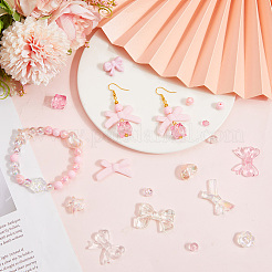 100шт 10 стиля непрозрачные и прозрачные акриловые бусины&nbsp;MACR-SC0002-23