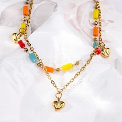 Многорядные браслеты из нержавеющей стали 304 с цепочкой из троса BJEW-Z088-02G