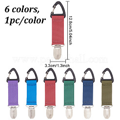 6 шт. 6-цветные нейлоновые ремешки-зажимы для шляпы FIND-GO0001-13