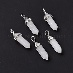 Natürliche weiße Jade spitzen Anhänger&nbsp;G-K329-51P