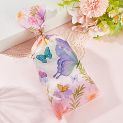 100 шт. целлофановые пакеты для упаковки конфет с принтом бабочек ABAG-WH20005-40