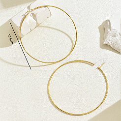 Стильные серьги-кольца из нержавеющей стали 201 с увеличенными кольцами&nbsp;YK5940
