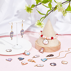 30шт 15 стиля подвески из сплава с эмалью ENAM-SC0005-45