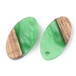 Pendentifs en résine opaque et bois de noyer&nbsp;RESI-S389-041A-C03