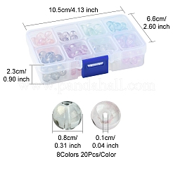 8 цвет стеклянных бусин GLAA-FS0001-86