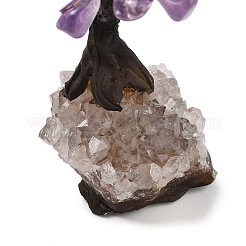 Скульптура дерева из натуральной аметистовой крошки&nbsp;DJEW-K026-01A