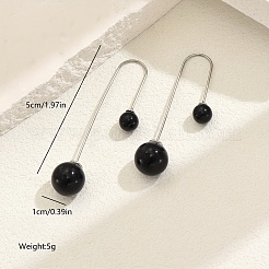 Круглые серьги-подвески из нержавеющей стали ZA6944