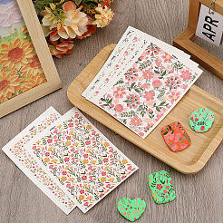 6 лист 6 стиль цветочный узор керамика глина бумага для переноса воды DIY-CP0010-37