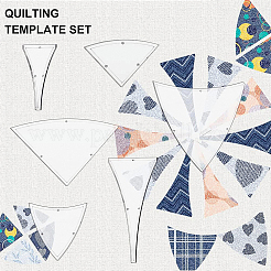 Прозрачные акриловые шаблоны для квилтинга DIY-WH0381-003