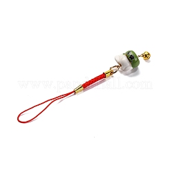 Фарфоровый кулон в виде кошки удачи&nbsp;HJEW-G027-03