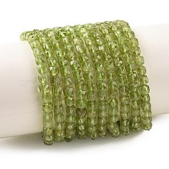 Natürlichen Peridot Perlen Stränge&nbsp;G-K376-D03-4x4mm