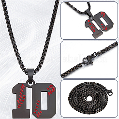 667 ожерелья из нержавеющей стали с цепочкой-коробкой&nbsp;NJEW-BBC0001-35B-EB