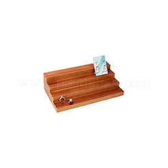 4-stufige Holz-Schmuck-Ohrring-Präsentationsständer&nbsp;ODIS-WH0025-179B-02