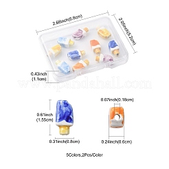 10шт 5 цвета фарфоровые бусины ручной работы PORC-FS0001-38