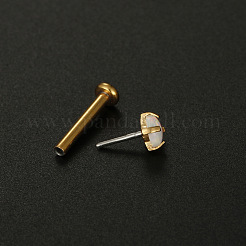 Лабреты из нержавеющей стали и синтетического опала без резьбы WG3C897-06