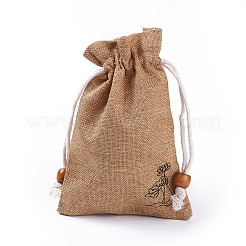 Pochettes en toile de jute&nbsp;ABAG-L006-B-05