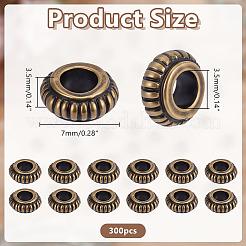 300pcs perles en alliage de style tibétain&nbsp;FIND-HY0005-35
