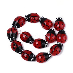 Нити бугорчатых бусин ручной работы в технике лэмпворк LAMP-N028-07