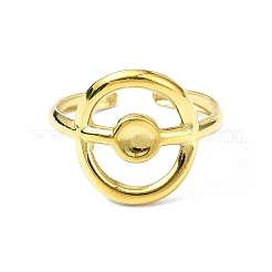 Открытое манжетное кольцо из нержавеющей стали 304 с ионным покрытием (IP)&nbsp;RJEW-L109-046G