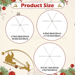 15 pièce 3 styles de flocons de neige de Noël en fil de fer&nbsp;IFIN-YW0003-99