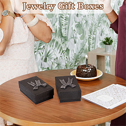 Картонные коробки для упаковки ювелирных изделий с блестками CON-TAC0008-08F