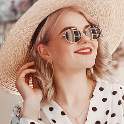 40 шт. 10 стиля латунных полых геометрических серег-гвоздиков&nbsp;EJEW-PH0001-30