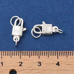 925スターリングシルバーカニカン  スタンプ925つでロック  銀  14x7x3mm&nbsp;STER-D006-19S