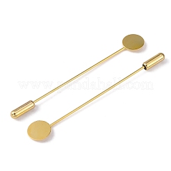 Anstecknadel-Basiseinstellungen aus Messing&nbsp;X-KK-WH0045-025A-G