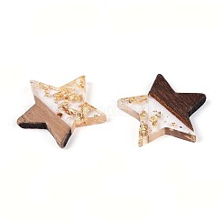 Pendentifs en bois de résine et de noyer&nbsp;RESI-T057-38A
