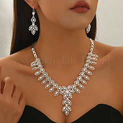 Элегантные комплекты из сплава с полыми листьями и ожерельями для женщин&nbsp;MC0104
