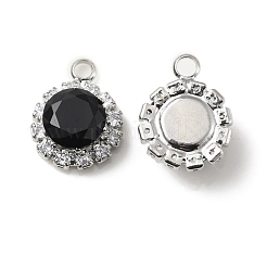 Латунь с подвесками из стекла k9 и стразами KK-C024-63P