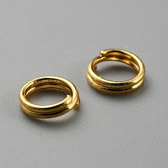 50 шт. латунные разрезные кольца FIND-WH0152-350B