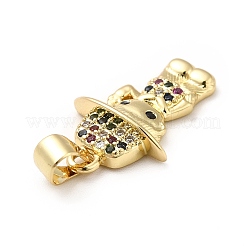 Латунные микро проложить кубического циркония подвески KK-H433-11B-G