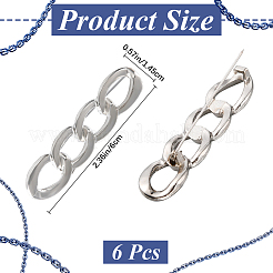 6 шт. регулируемые булавки для джинсов из сплава в форме цепочки&nbsp;AJEW-GF0009-70P