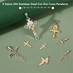 8 шт. 8 стиля подвески из нержавеющей стали 304&nbsp;STAS-PH0006-06