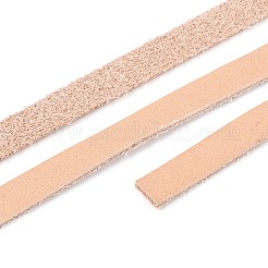 90m牛革レザーコード  革のアクセサリーコード  ジュエリーDIY製コード  フラット  砂茶色  6x1mm  約98.43ヤード（90m）/バンドル&nbsp;WL-WH20007-01D