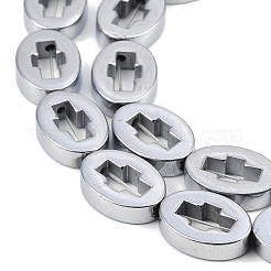 Гальванические нити из синтетических немагнитных гематитовых бусин&nbsp;G-K375-C01-02